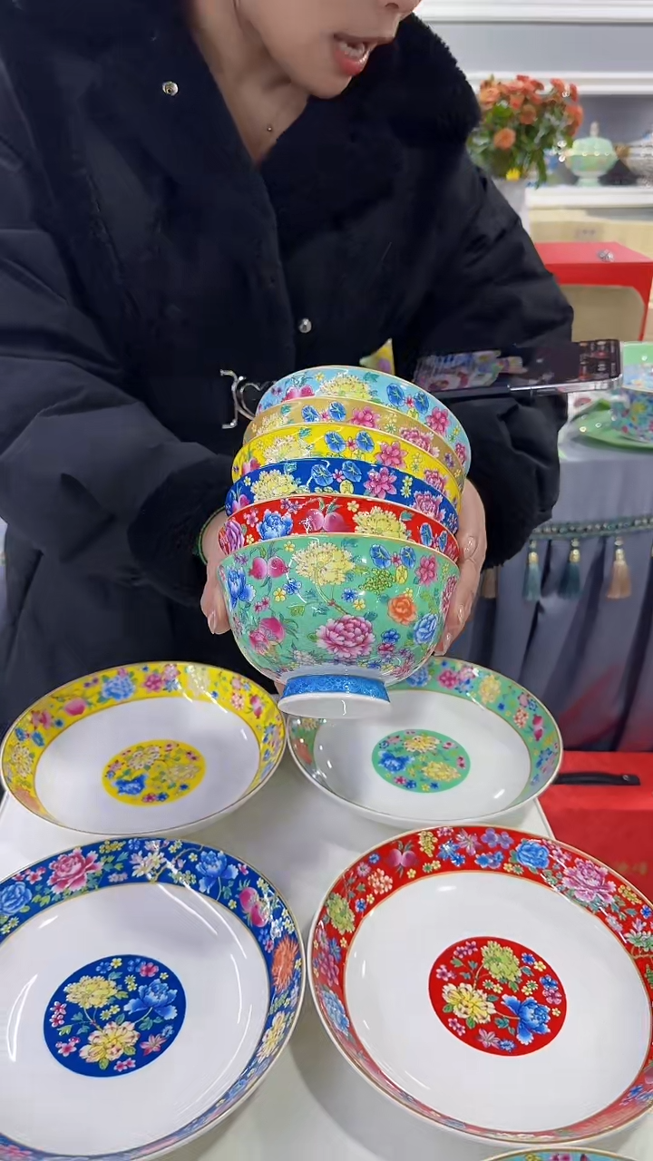 【闪购商品】瓷片5英寸饭碗6个景德镇餐具  