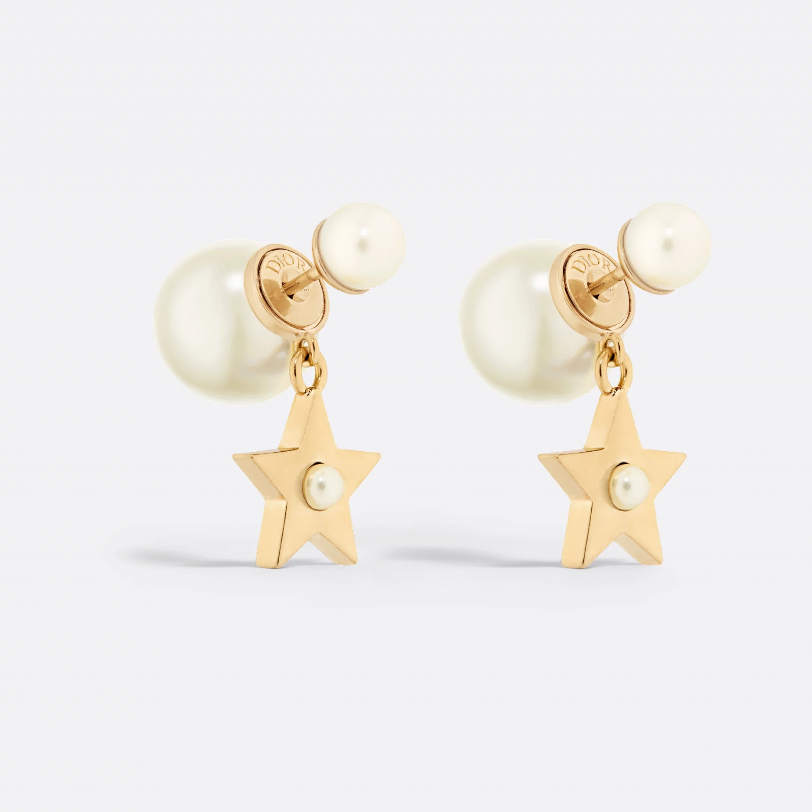 未使用 DIOR/迪奥 花花特价Dior 金色星星吊坠 珍珠耳环