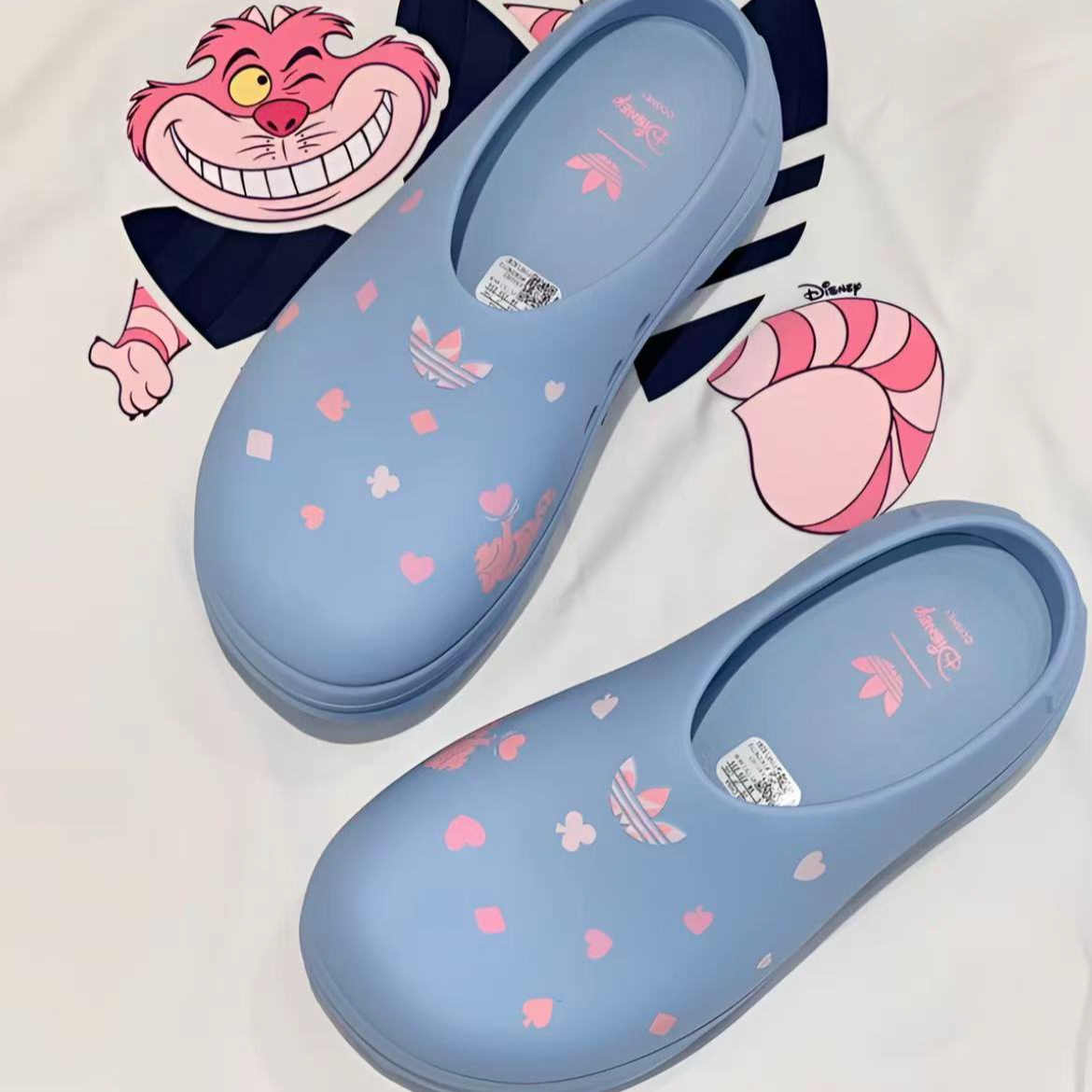 【迪士尼联名款】阿迪达斯三叶草经典厚底厨师鞋凉鞋穆勒鞋KH5902