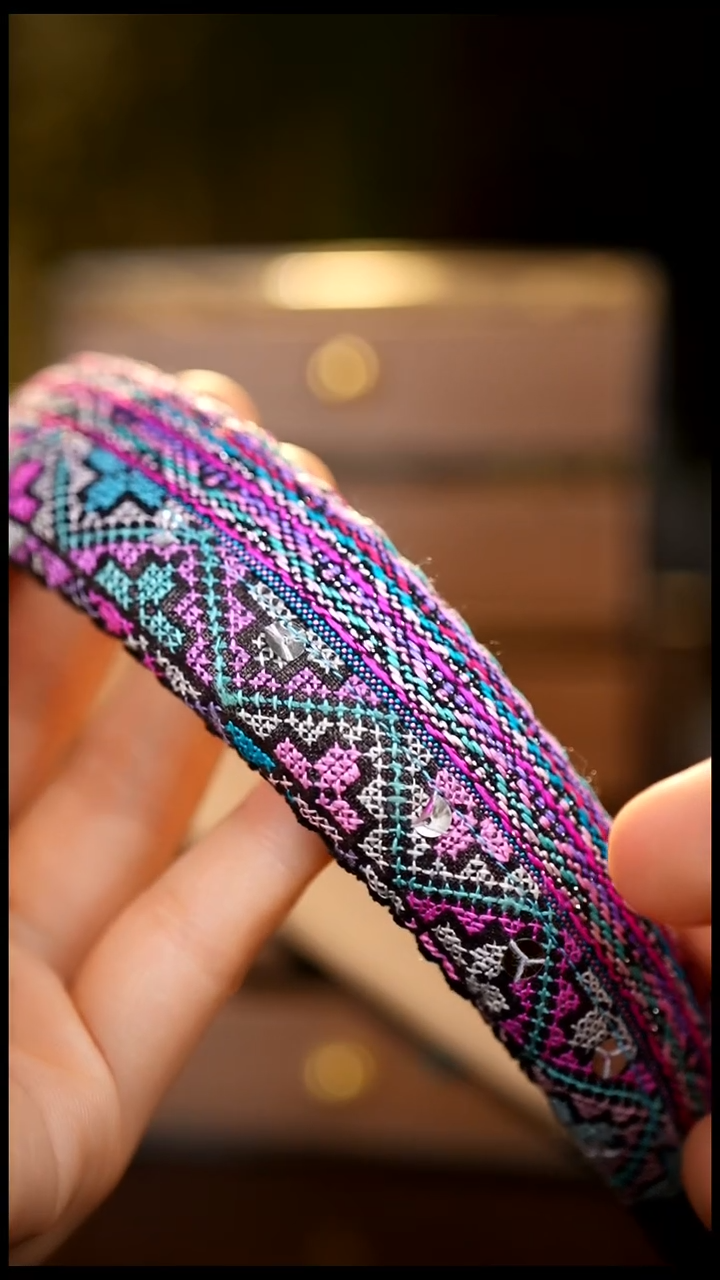 刺绣私人定制苗族手工发箍D961