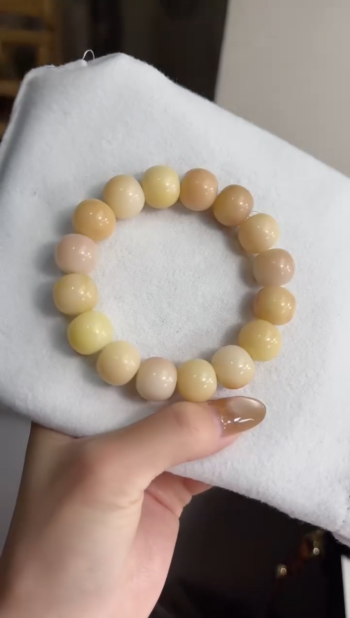 手串菩提根/象牙果i17紫美人干磨苹果12*14mm手串