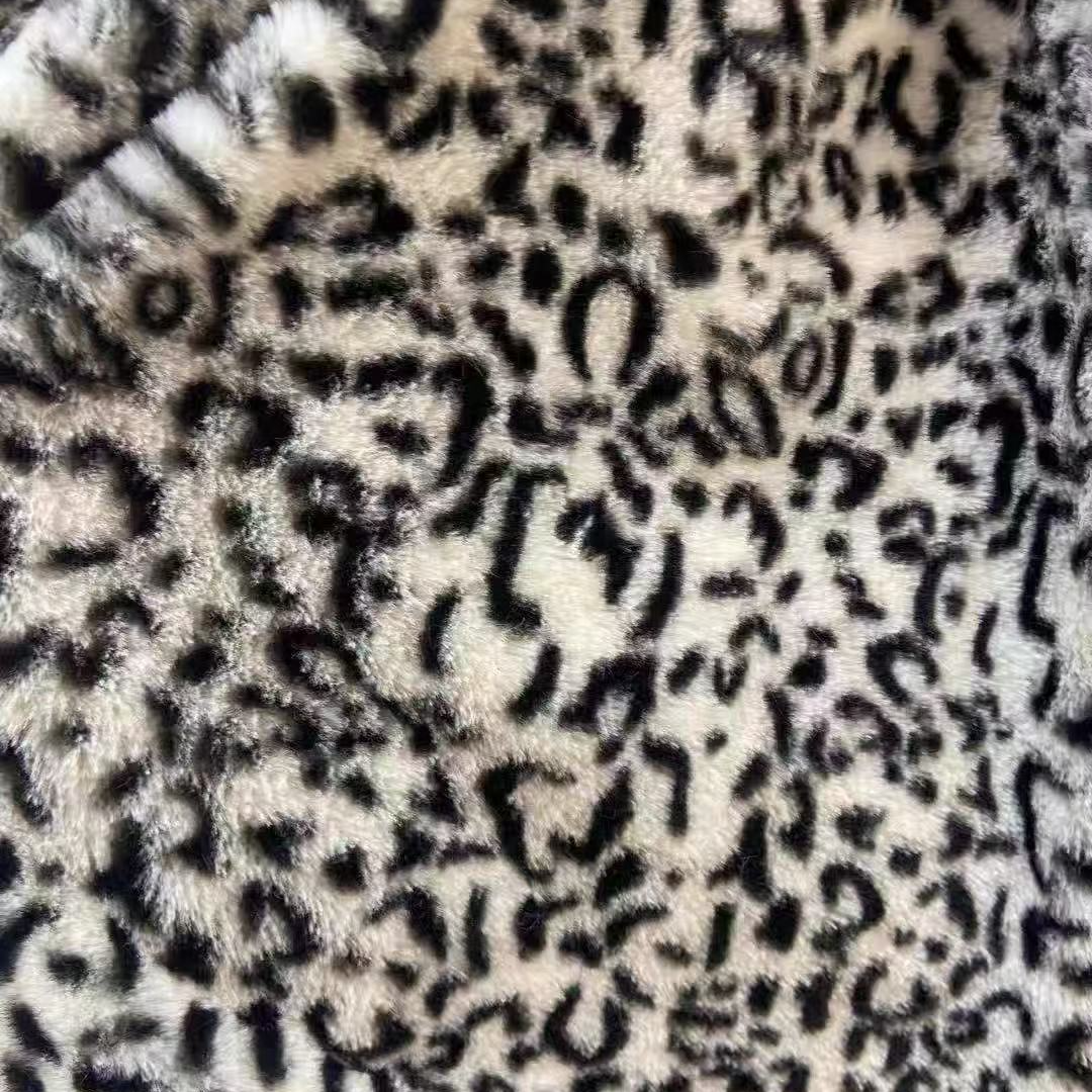 【豹纹兔毛】轻奢款盖被兔毛北欧风加厚毛毯被200*170