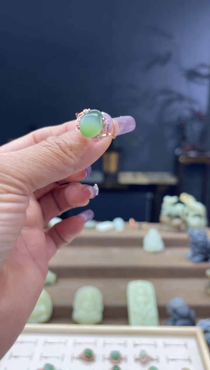 颈饰银S925镶嵌和田玉1