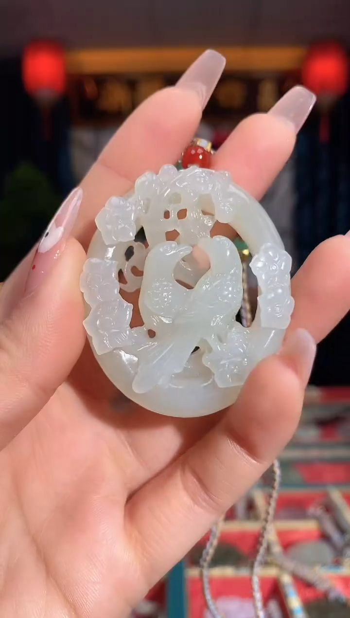 【闪购商品】和田玉颈饰未镶嵌花开富贵