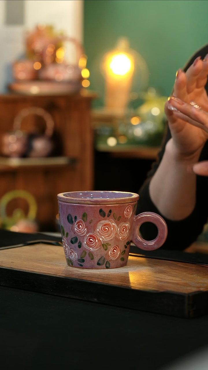 【闪购商品】杯手绘心瓷陶瓷浮力