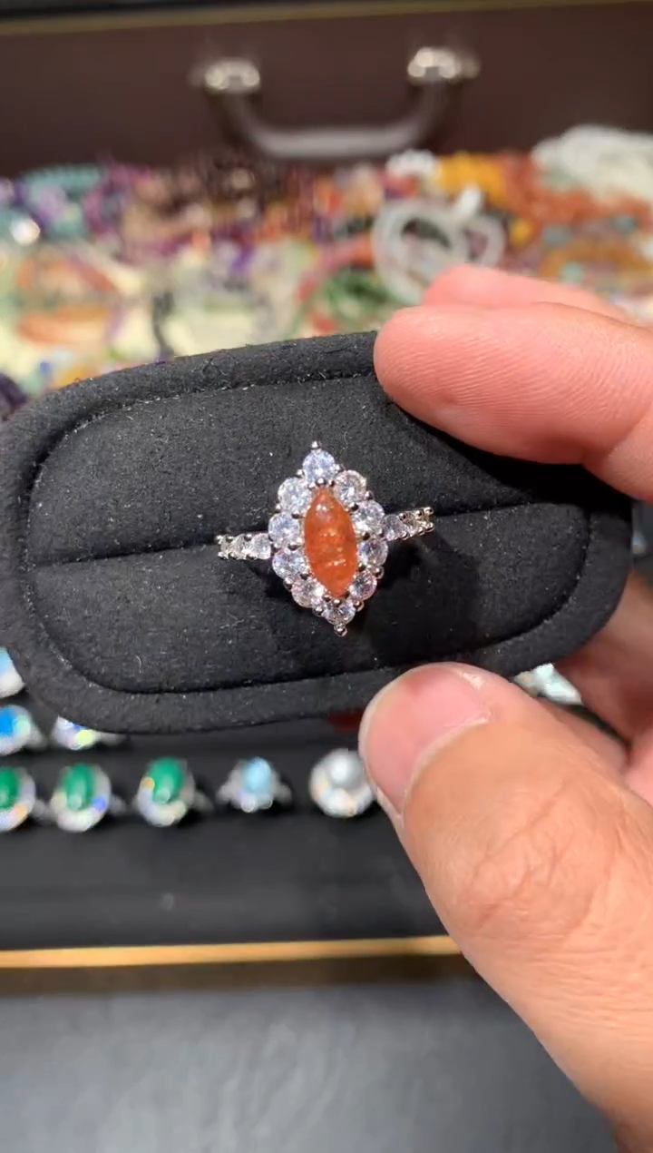 未镶嵌戒指日光石F102