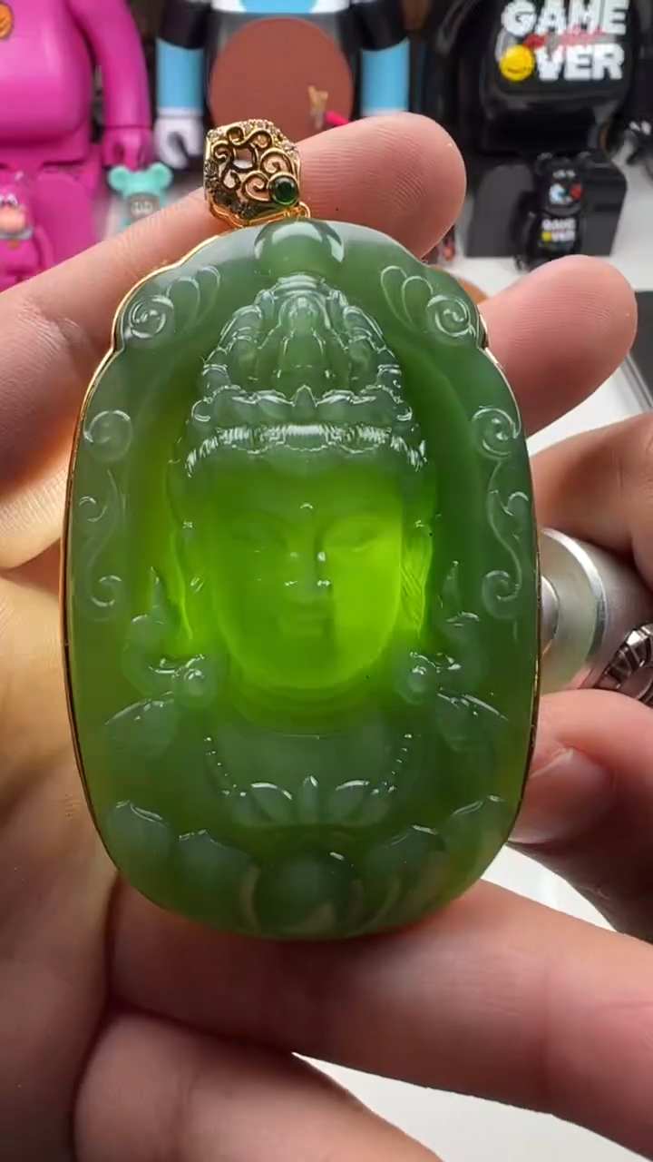 【闪购商品】和田玉（碧玉）吊坠(不含链)未镶嵌和田碧玉雕刻吊坠