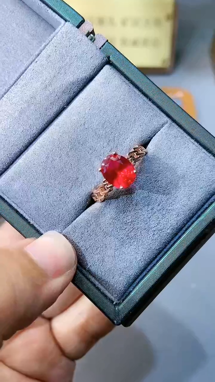 【闪购商品】红宝石戒指银S925镶嵌156