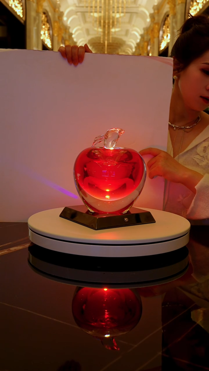 摆件YB00813红色苹果摆件+AJ1619029灯底座黑色