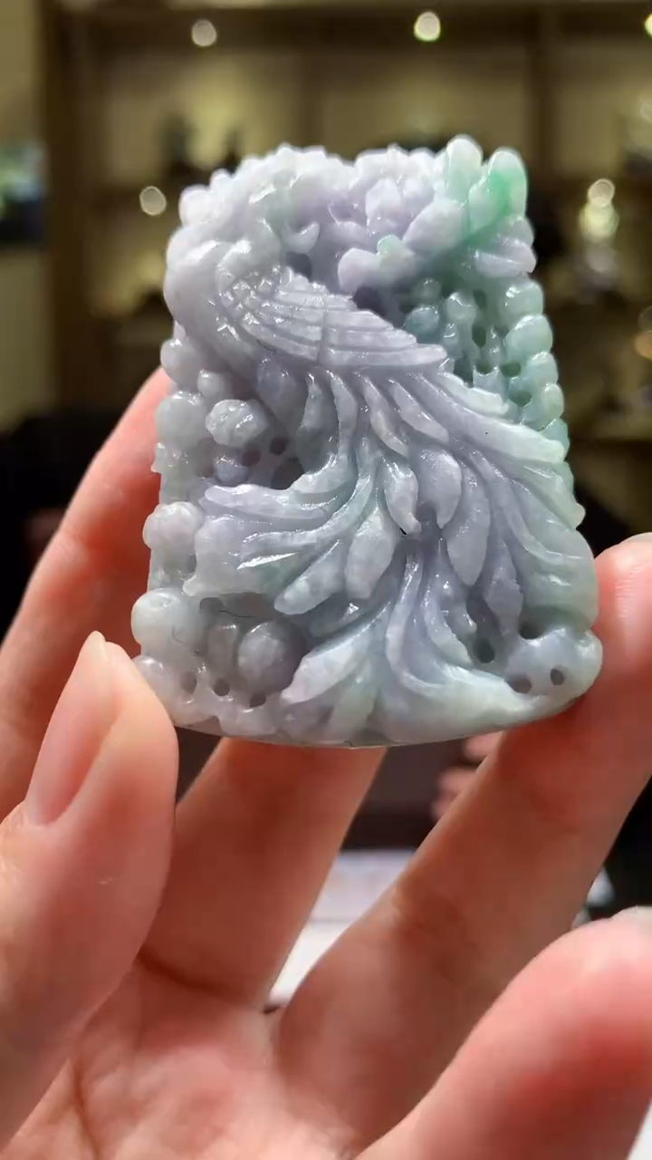 【闪购商品】定制翡翠未镶嵌8054yx-毛货挂件22