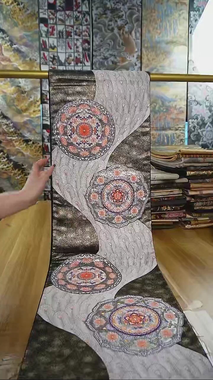 【闪购商品】织绣织锦31宝相花孔雀羽毛