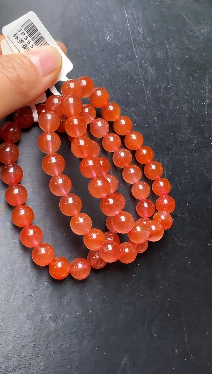 未镶嵌手串水晶多样性发一红兔毛手串9mm+ JP56525 