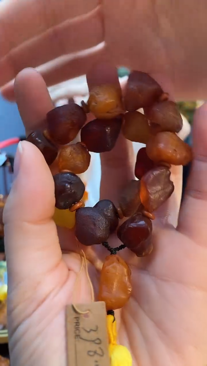 手链琥珀未镶嵌手持