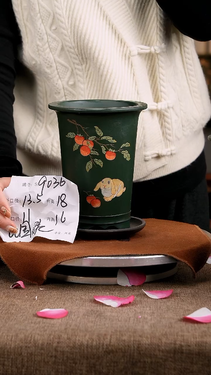 紫砂花盆花卉工艺9036+z