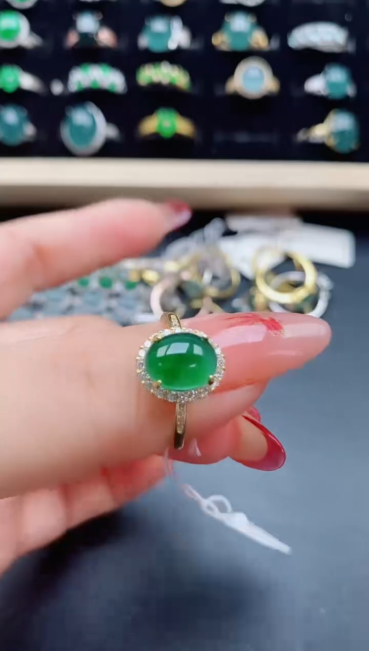 【闪购商品】翡翠戒指银S925镶嵌50805850