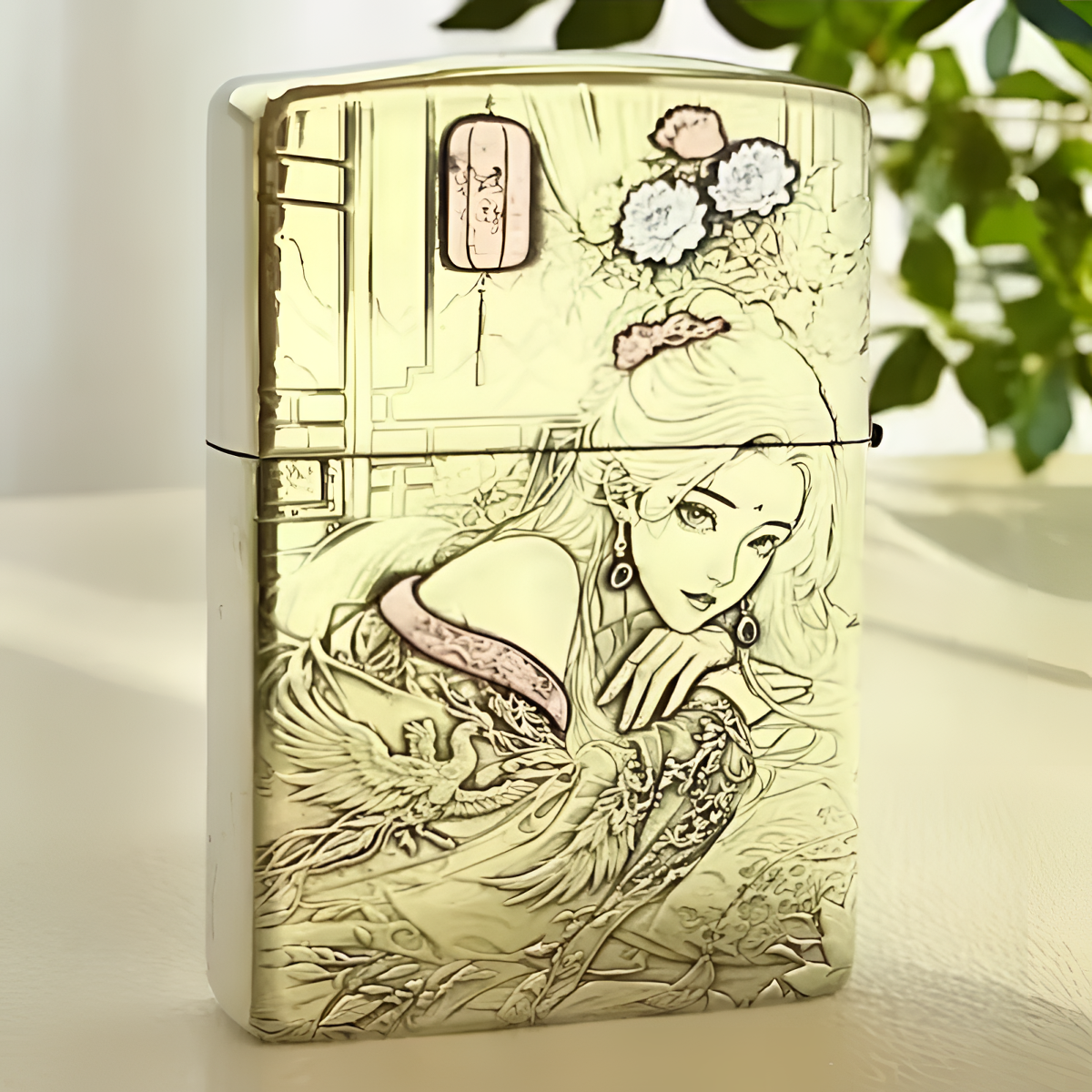 ZIPPO/之宝打火机王昭君黄铜盔甲浮雕创意男士礼物防风煤油DYJ1
