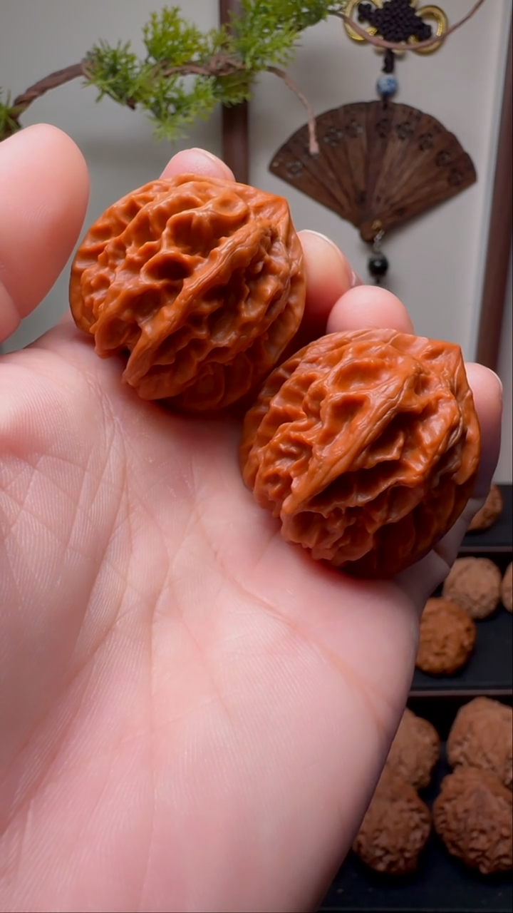 把件文玩核桃曹大龙货头对肚41