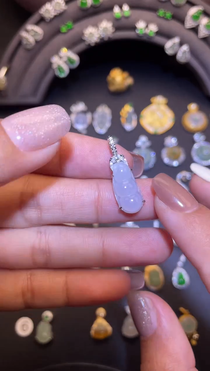 吊坠(不含链)银S925镶嵌翡翠1