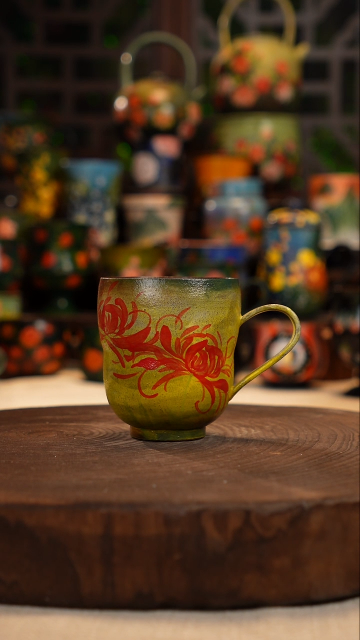 油画   釉下彩  杯子