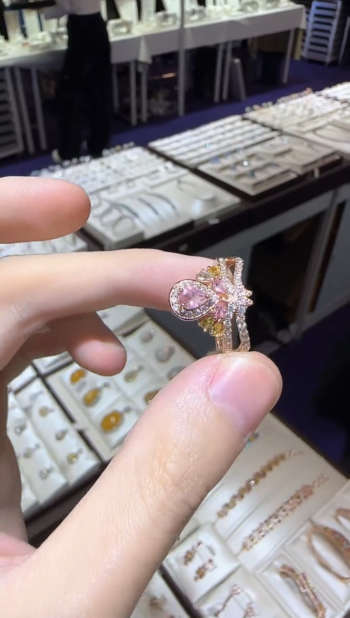 【闪购商品】碧玺戒指银S925镶嵌设计款