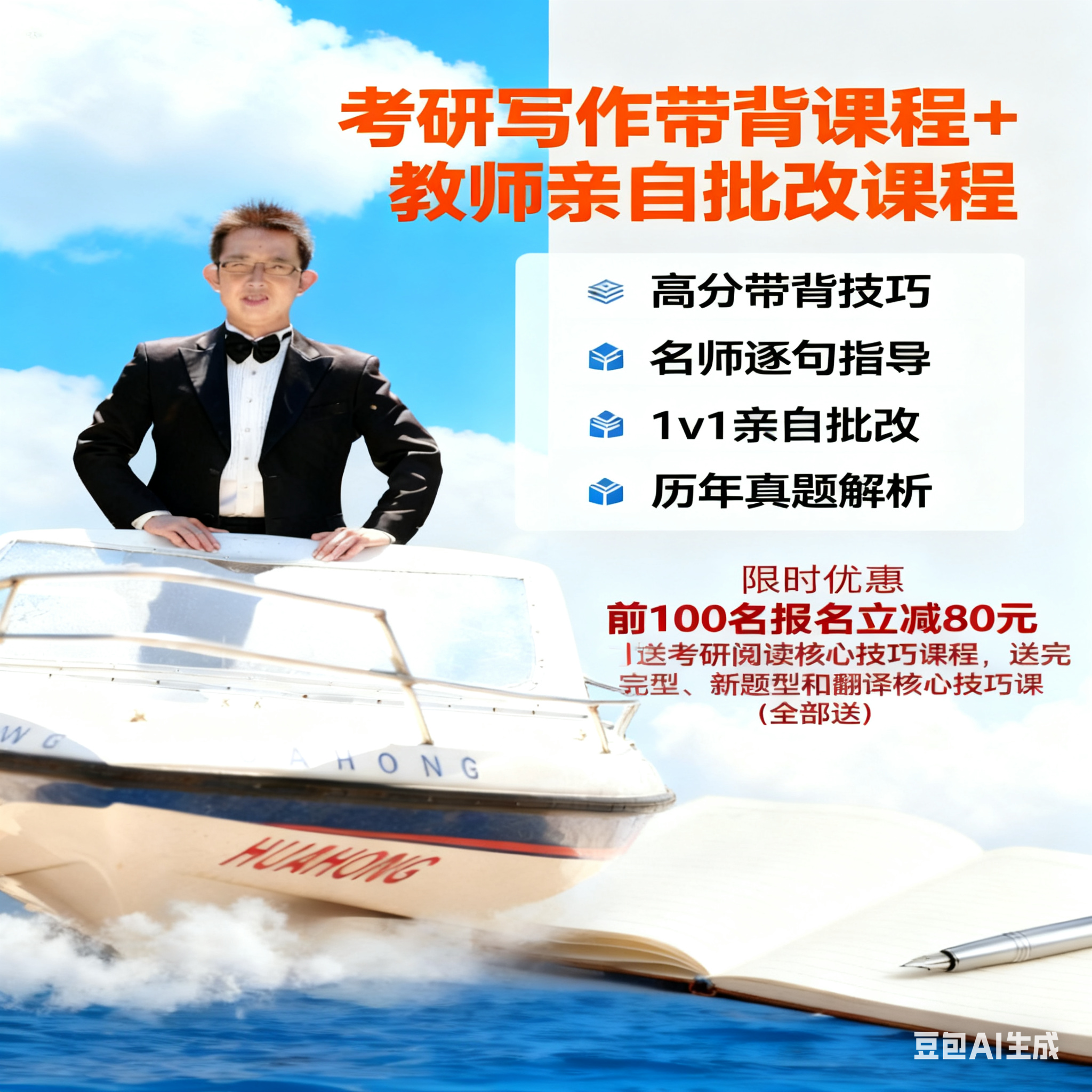 考研作文极速课和1对1批改课！