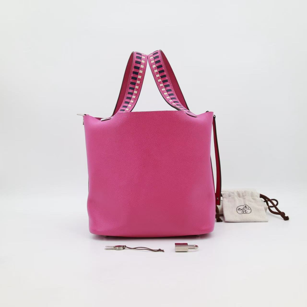 95新 Hermes/爱马仕 Picotin22玉兰粉银扣epsom/80952511