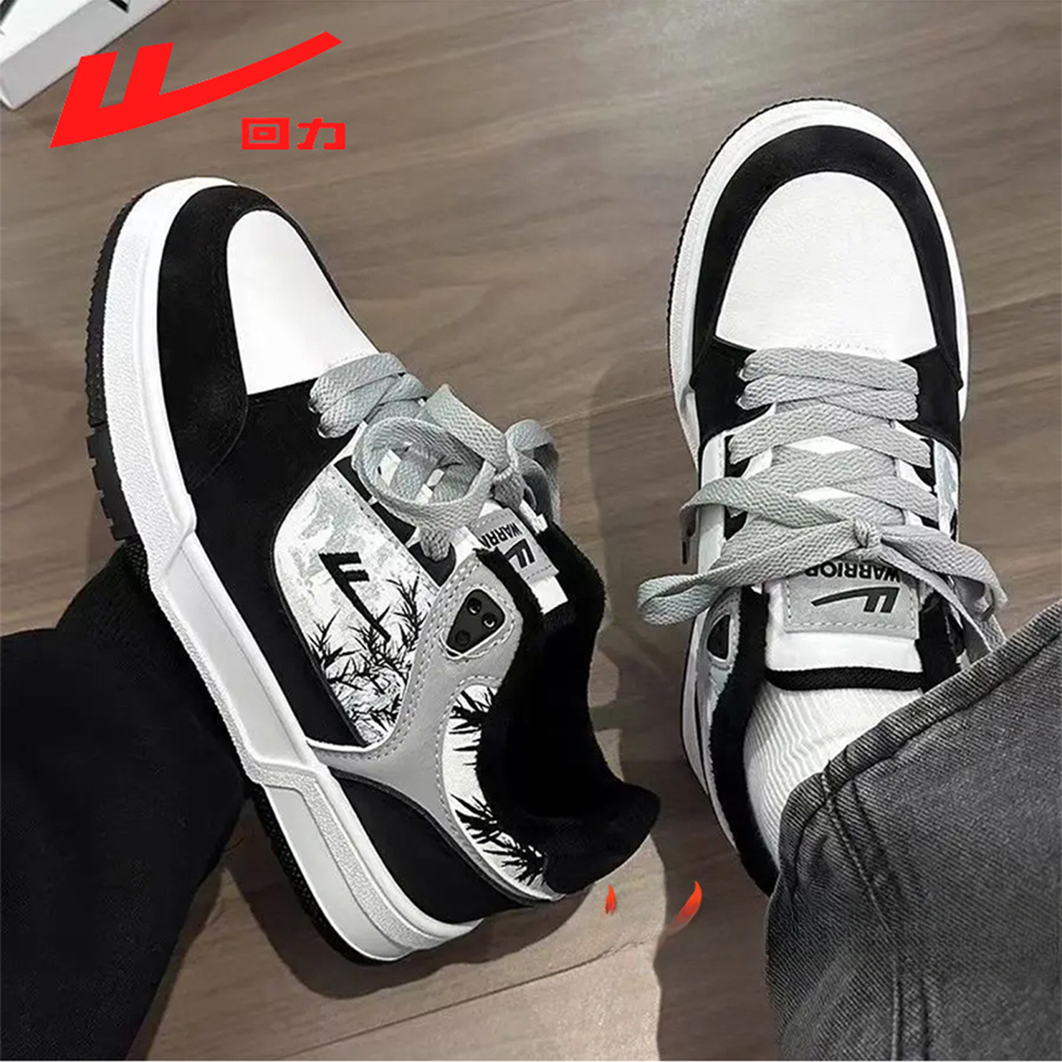 Warrior/回力水墨画限定版鞋子百搭运动休闲情侣鞋低帮通勤板鞋潮商品图