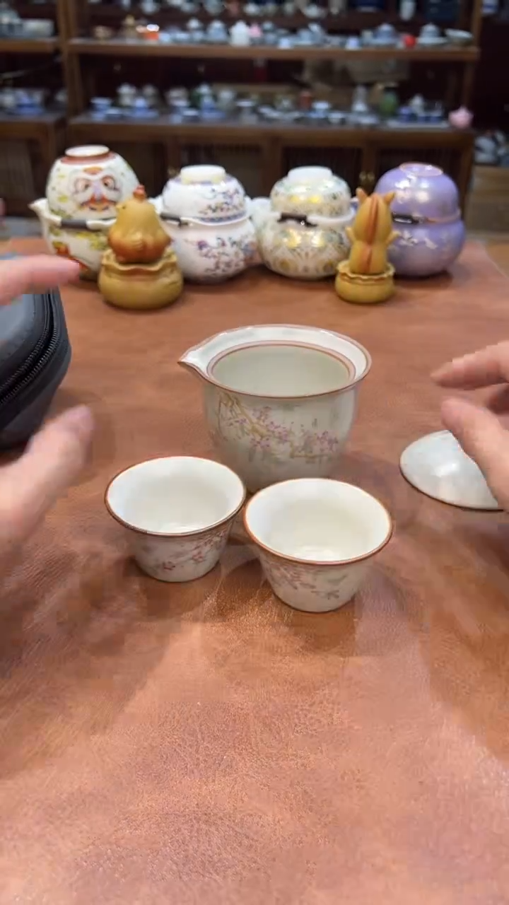 真的很便宜会开片的旅行茶具