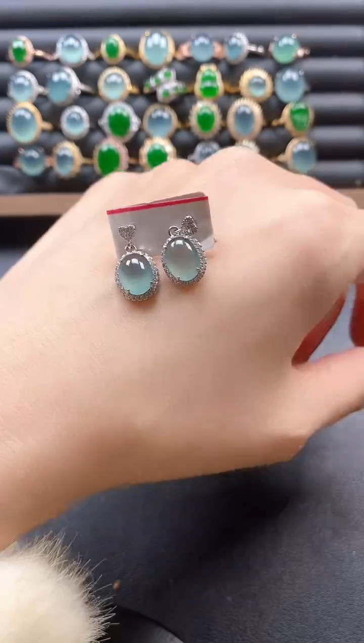 银S925镶嵌戒指翡翠51511