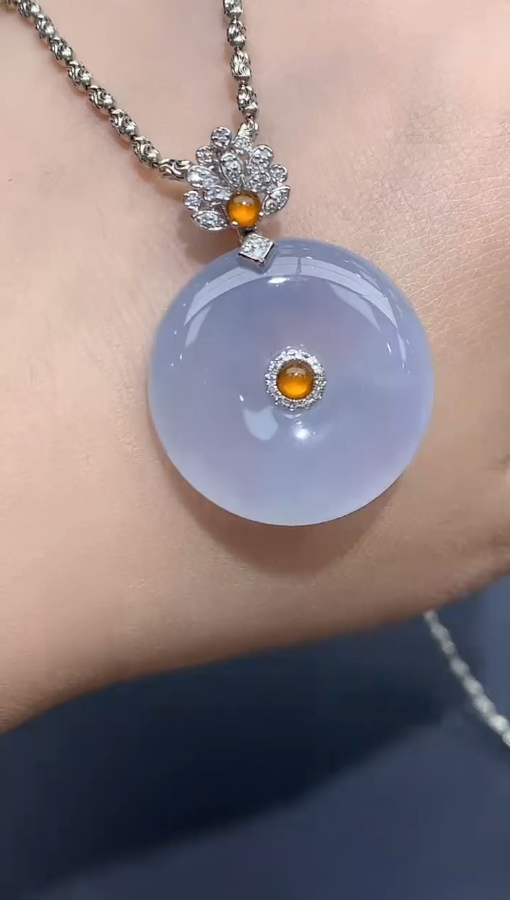 定制翡翠18K金镶嵌503-春日珠宝-不含链