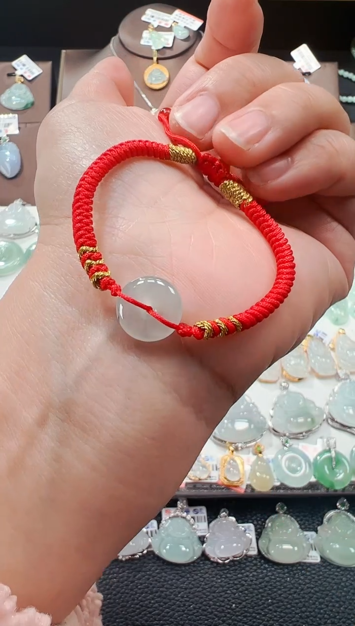 【闪购商品】翡翠手绳未镶嵌平安扣吊坠