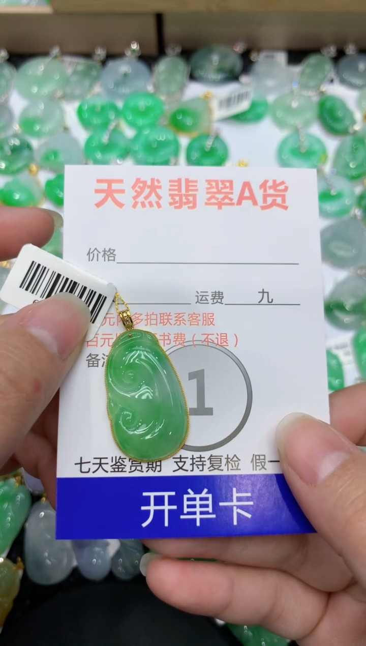 【闪购商品】翡翠颈饰18K金镶嵌111111111111
