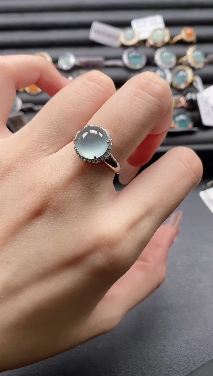 【闪购商品】翡翠戒指银S925镶嵌1111