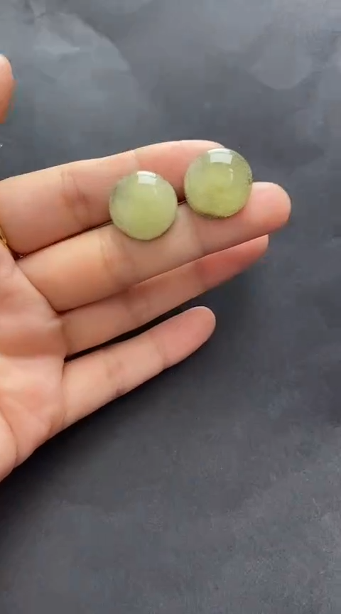 银S925镶嵌琥珀裸石琥珀耳钉