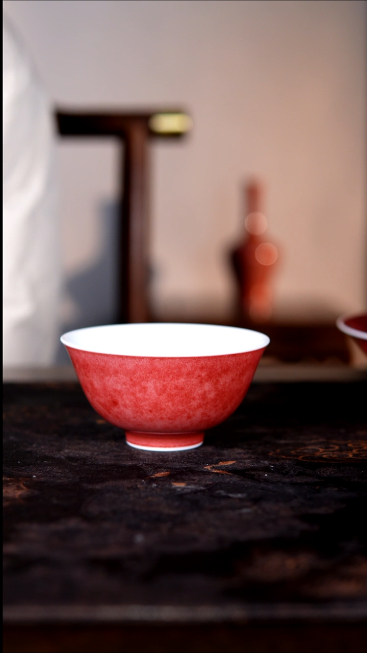 杯子白泥你****吖豇豆红陶瓷