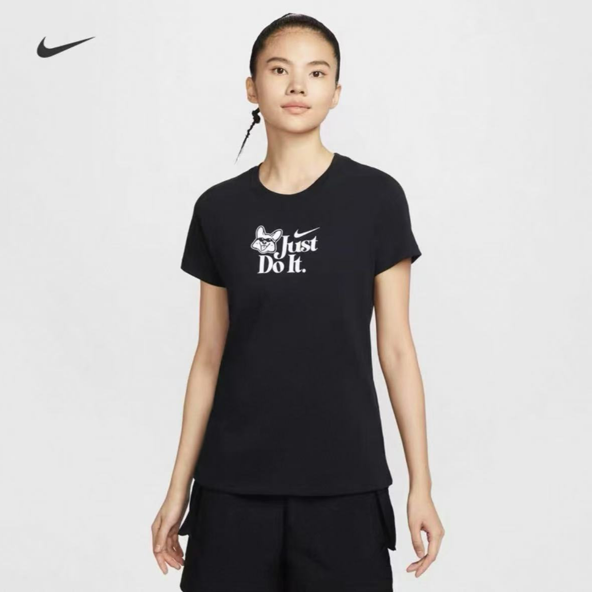 耐克/NIKE女子运动休闲夏季新款纯棉印花短袖T恤IM5974-010