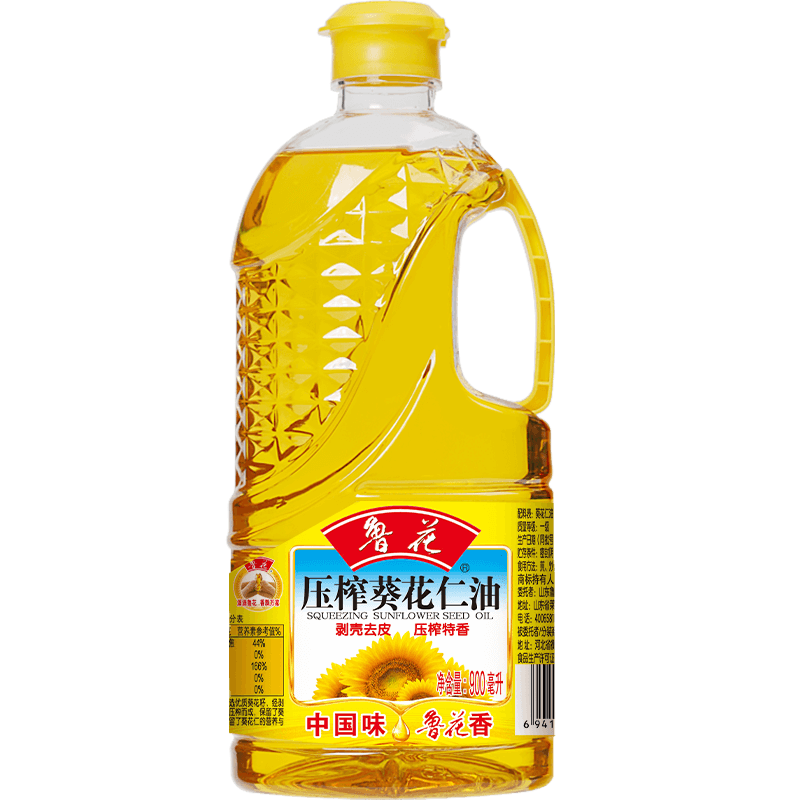鲁花 压榨葵花仁油900ml 食用油 压榨特香 优质浓香烹饪