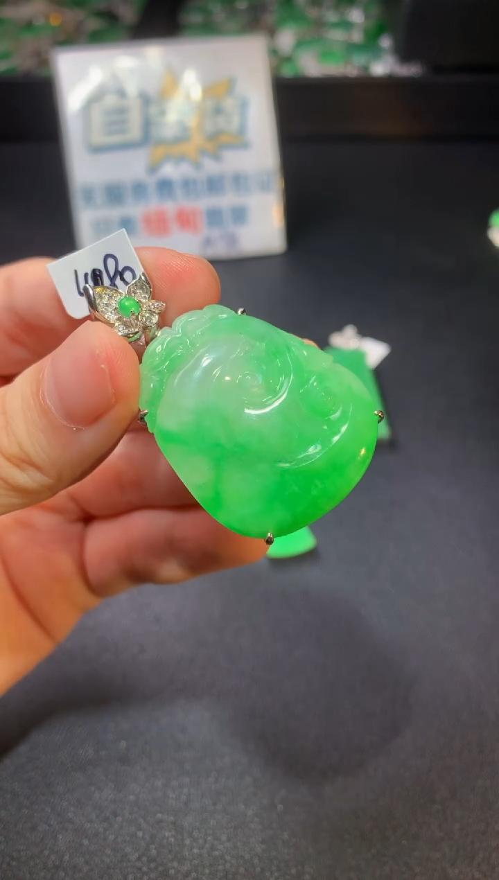 翡翠银S925镶嵌颈饰翡翠