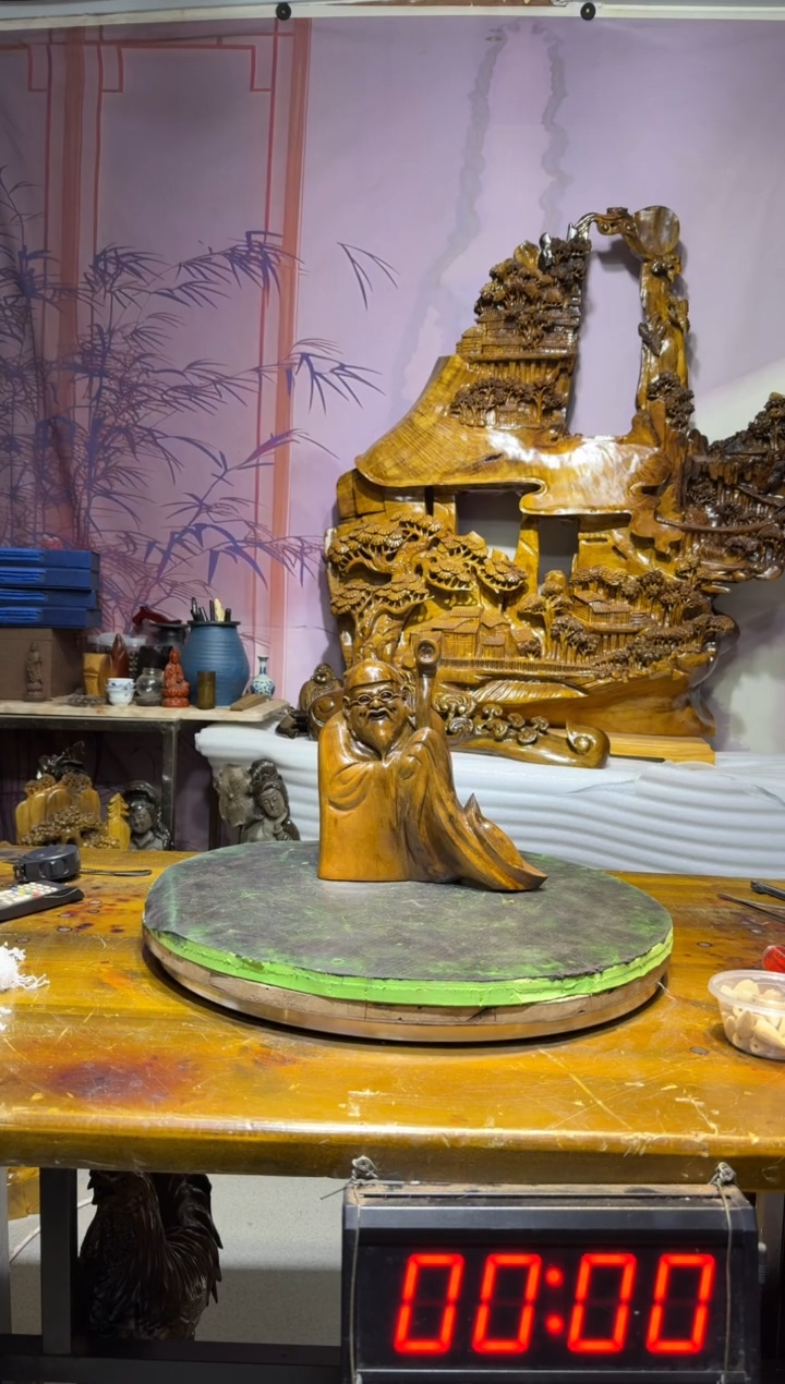 金丝楠高**好金丝楠木雕刻摆件