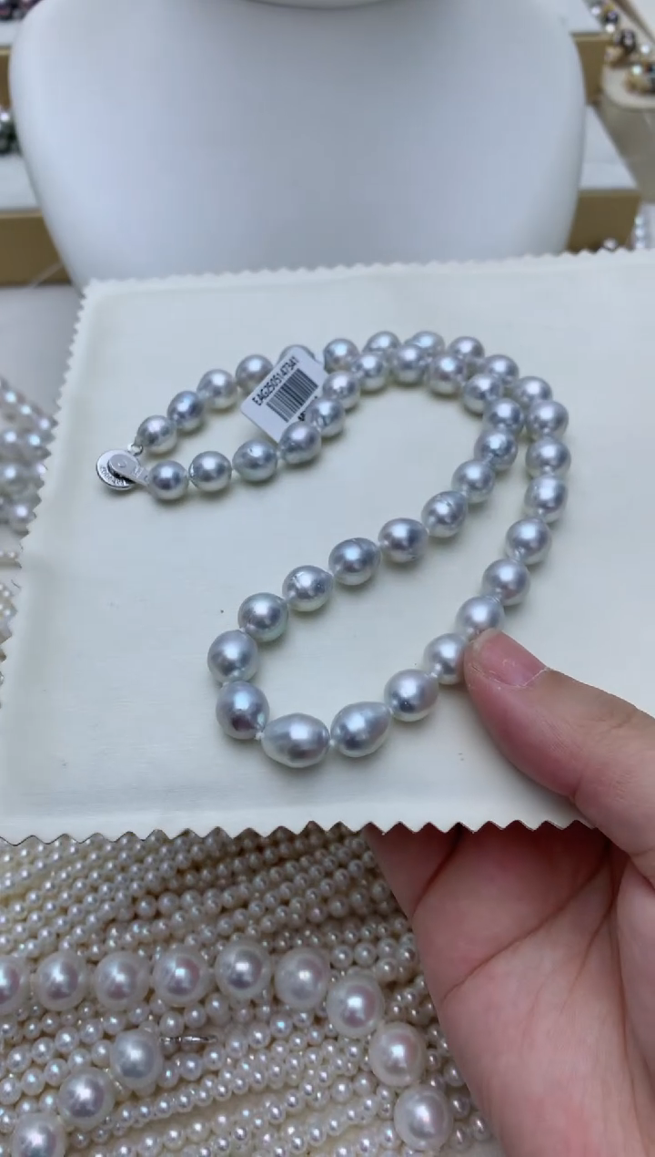 海水珍珠未镶嵌项链施*然e78 