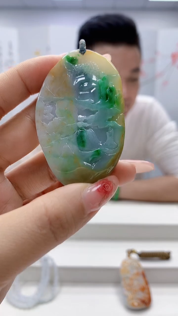 未镶嵌定制翡翠4990ty-毛货挂件38