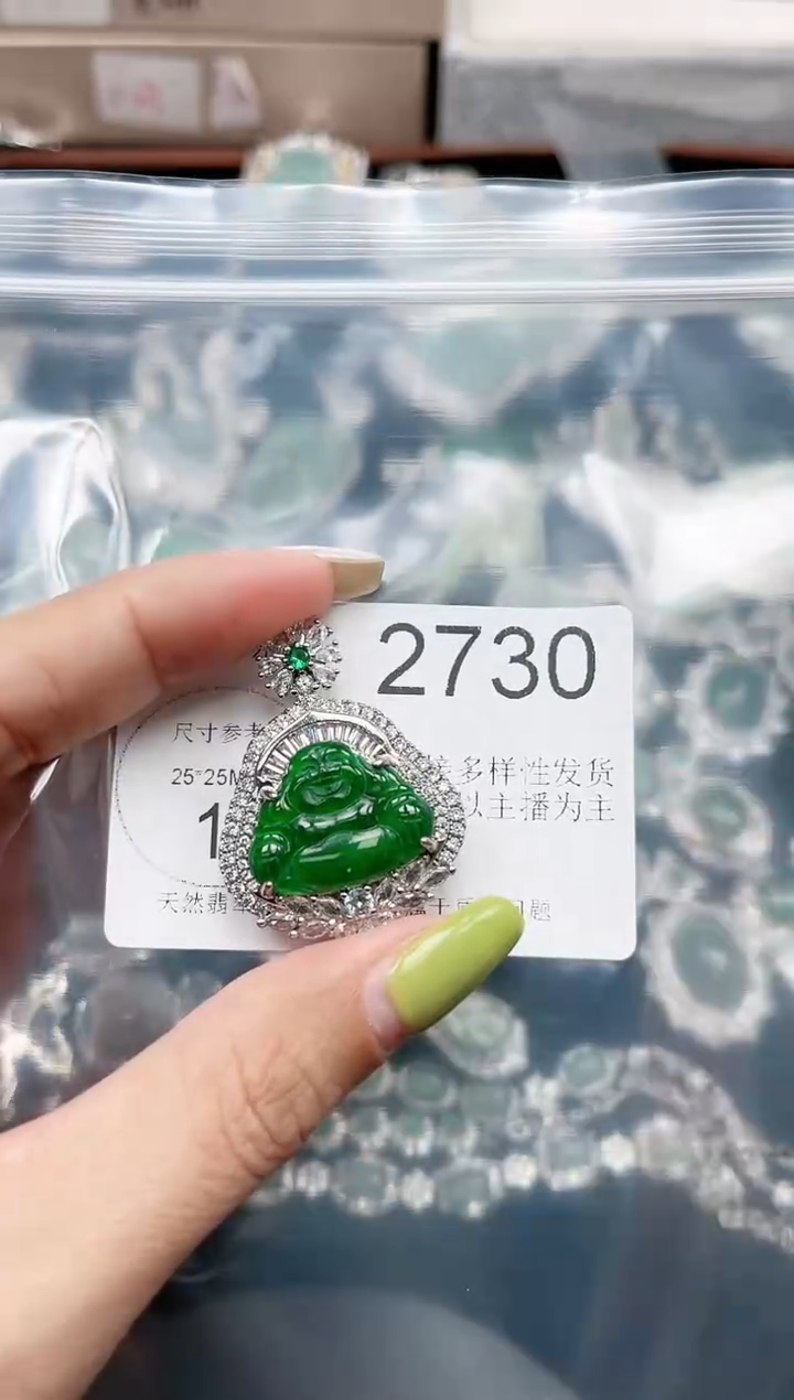 【闪购商品】翡翠颈饰未镶嵌2730赠皮绳