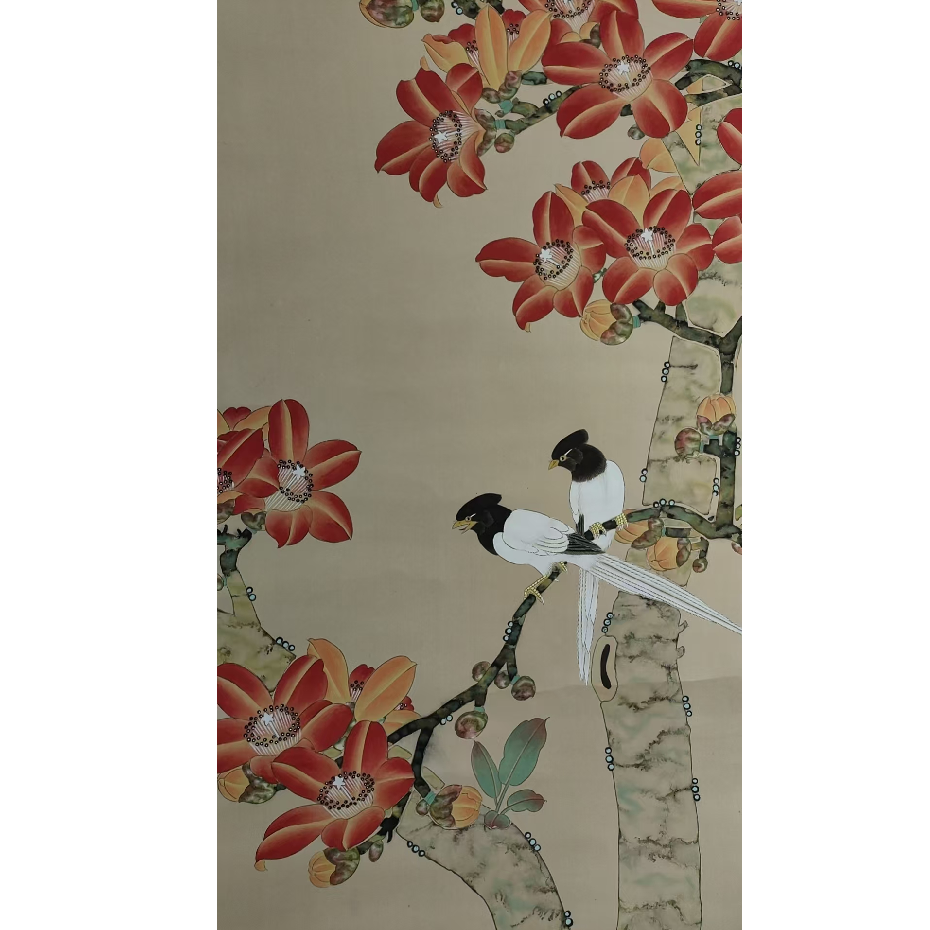 喻      花鸟立轴96/46