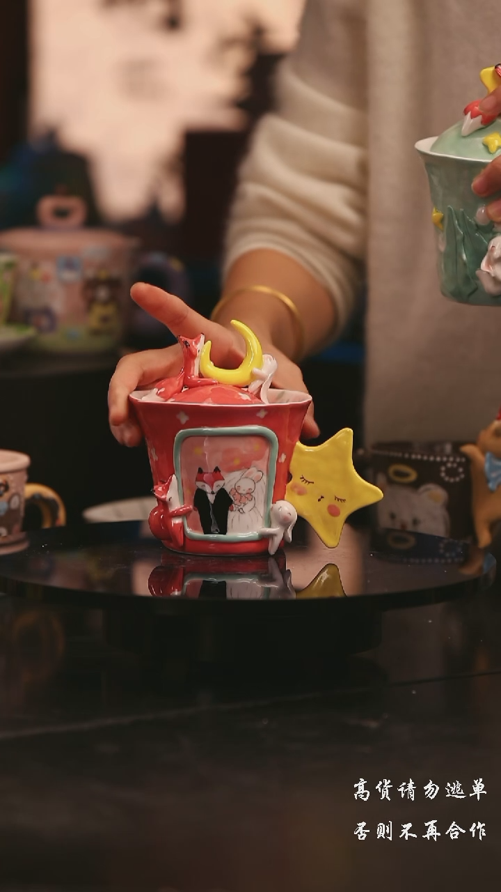 陶瓷景德镇可爱设计师款陶瓷