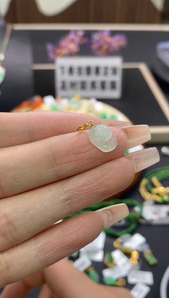 【闪购商品】翡翠颈饰银S925镶嵌净货15970