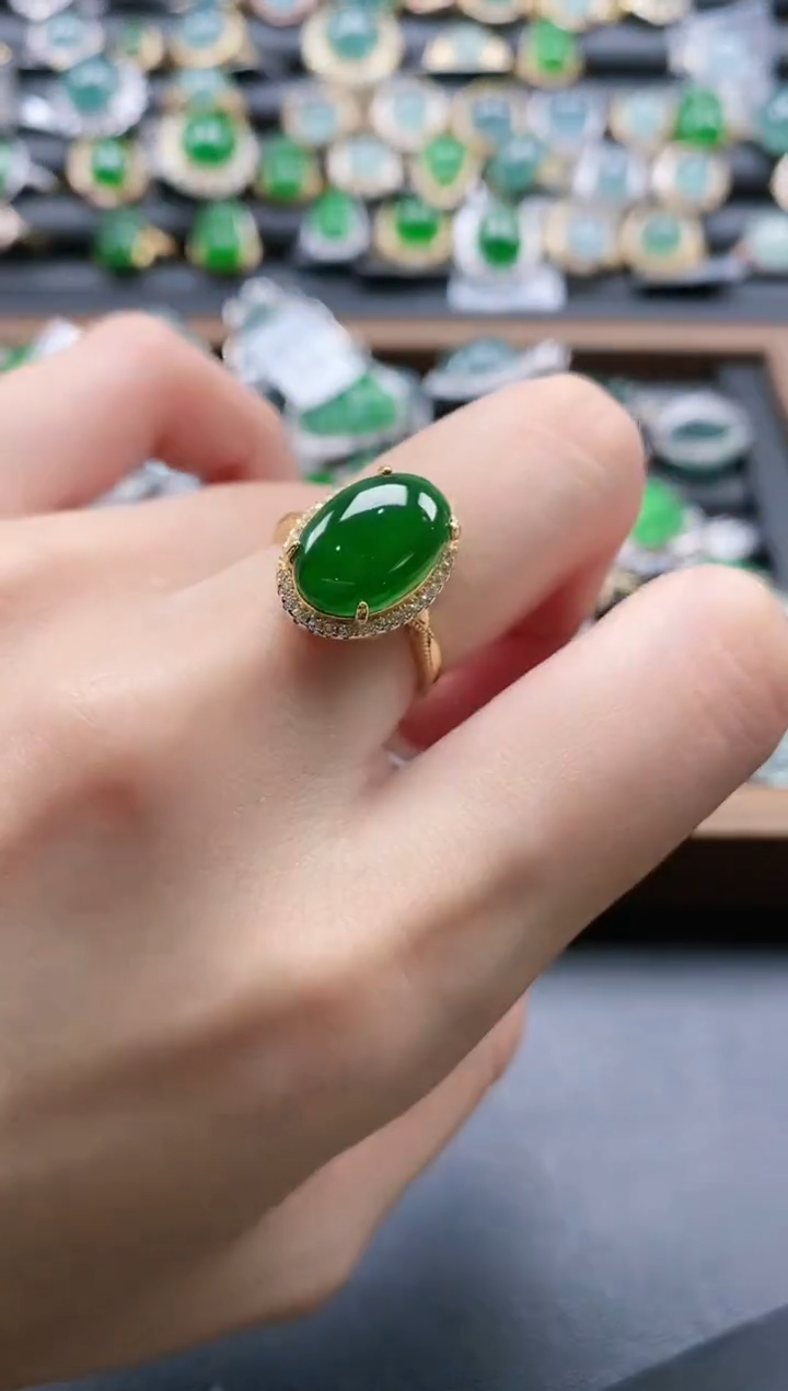 【闪购商品】翡翠戒指银S925镶嵌651151