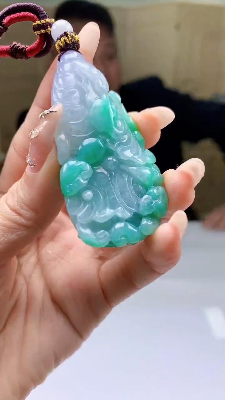 【闪购商品】定制翡翠未镶嵌4969ty-毛货挂件189