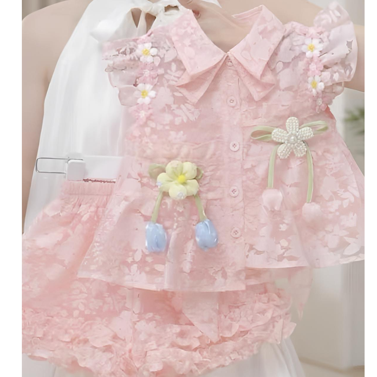 【115】-女童学院风套装夏季2025新款儿童服装卡通两件套432