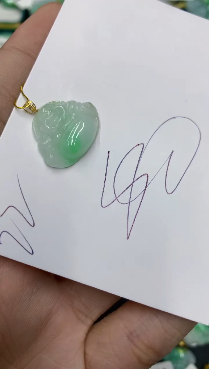 【闪购商品】翡翠颈饰18K金镶嵌号链接111111