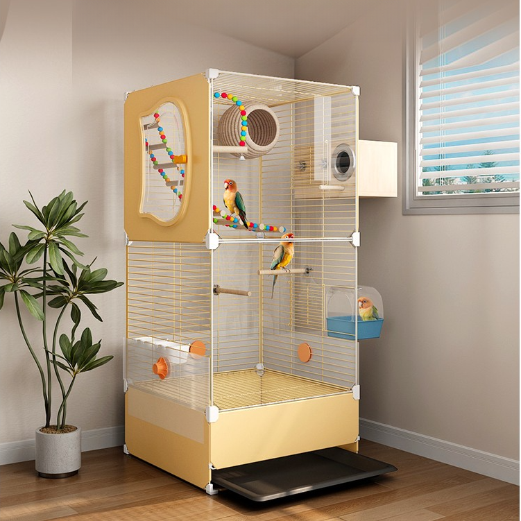 鸟笼鹦鹉笼子大号专用新型防溅虎皮玄凤牡丹小太阳豪华别墅鸟笼子